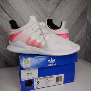 Adidas EQT Support ADV Ortholite Running Sneakers Sz: US 5.5 Big Kid White/Turbo